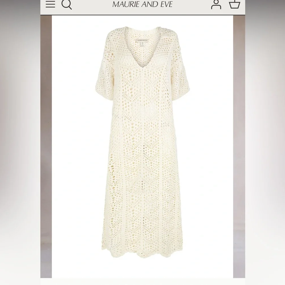 Maurie + Eve LOVE AND STARS DRESS - CREAM, M+E 10 / USA M/ , color natural - Picture 4 of 12